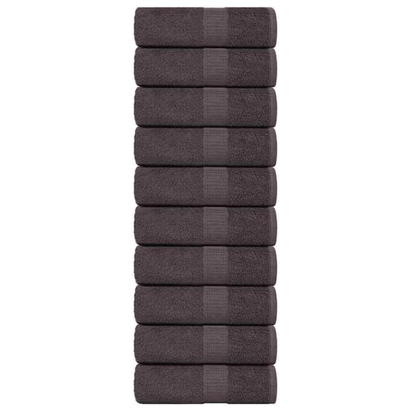 vidaXL Gästhanddukar 10 st antracit 30x50 cm 360 gsm 100% bomull