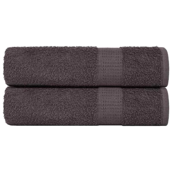 vidaXL håndklæder 2 stk. 70x140 cm 360 g/m² 100 % bomuld antracitgrå
