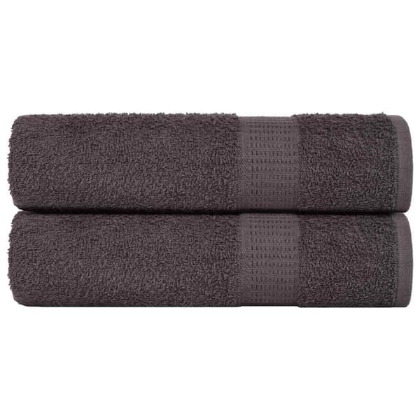 vidaXL Håndklær 2 stk antrasitt 50x100 cm 360 g/m2 100 % bomull