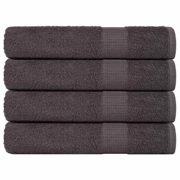 vidaXL håndklæder 4 stk. 100x200 cm 360 g/m² 100 % bomuld antracitgrå