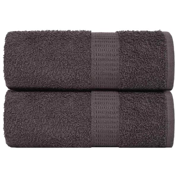 vidaXL gæstehåndklæder 4stk. 30x50cm 360 g/m² 100 % bomuld antracitgrå