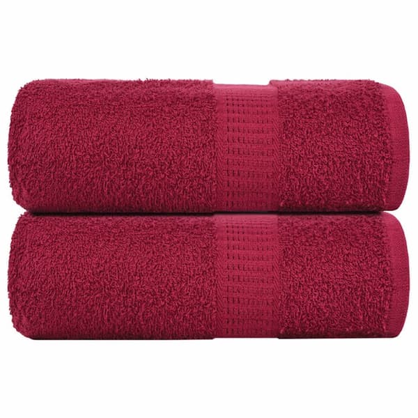 vidaXL håndklæder 2 stk. 30x30 cm 360 g/m2 100 % bomuld bordeauxrød