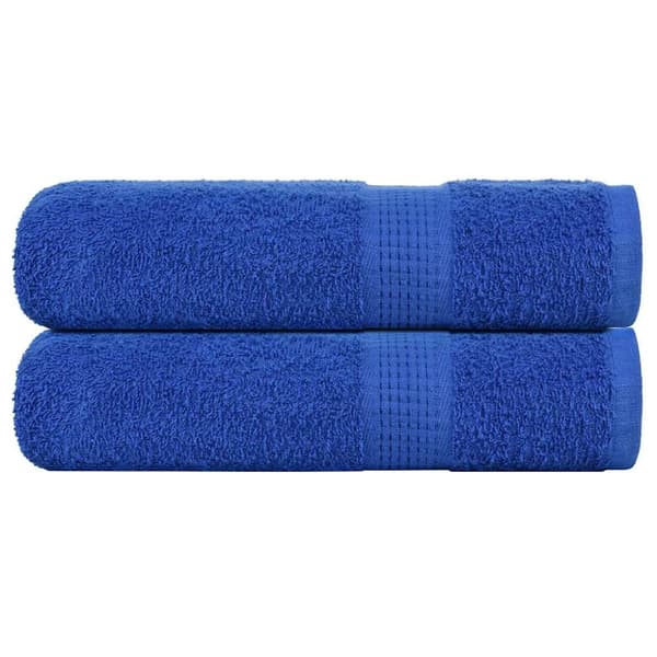 vidaXL badehåndklæder 2 stk. 100x150cm 360g/m2 100% bomuld blå