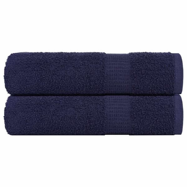 vidaXL badehåndklæder 2 stk. 100x150cm 360g/m2 100% bomuld marineblå