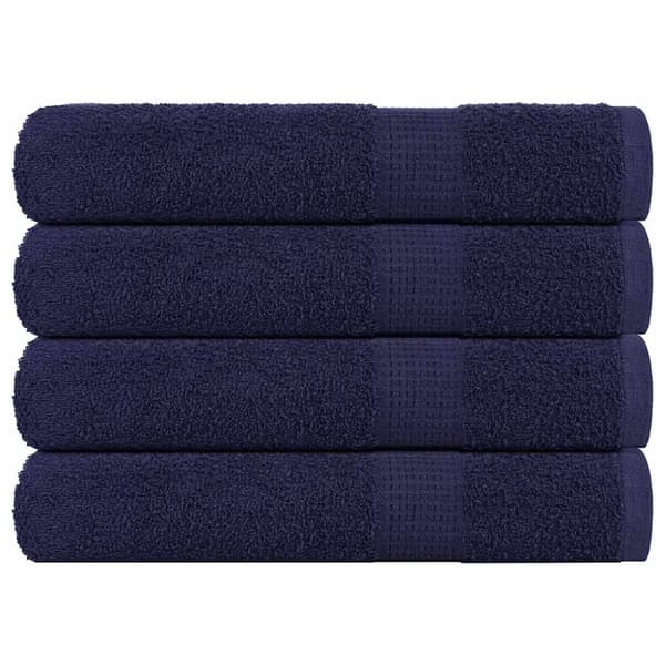 vidaXL håndklæder 4 stk. 100x200 cm 360 g/m2 100 % bomuld marineblå