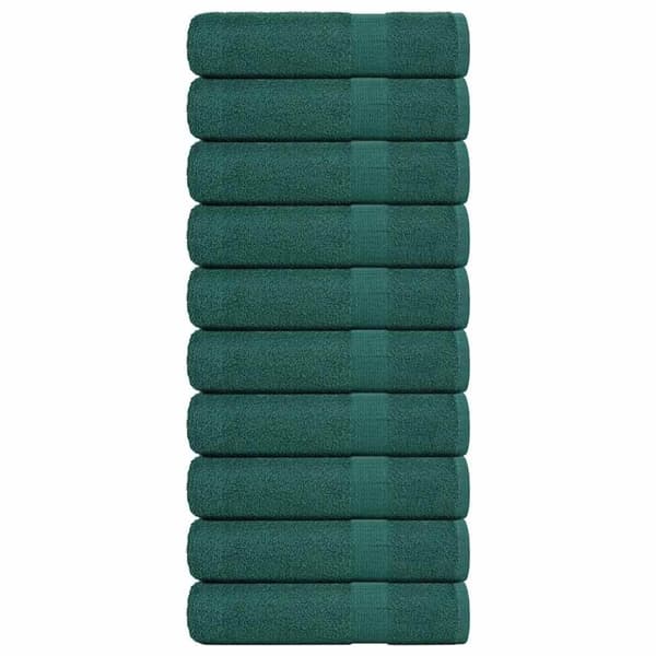 vidaXL badehåndklæder 10stk. 100x150cm 360g/m2 100% bomuld grøn