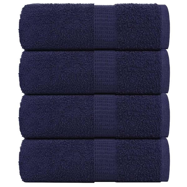 vidaXL håndklæder 4 stk. 30x30 cm 360 g/m2 100 % bomuld marineblå