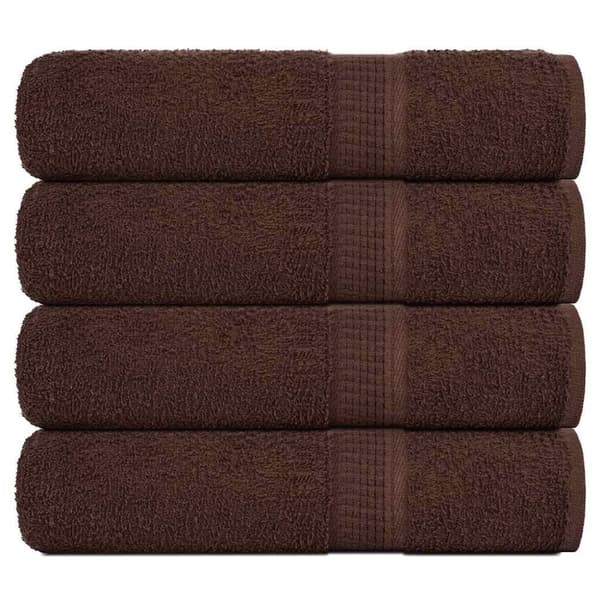 vidaXL badehåndklæder 4 stk. 100x150cm 360g/m2 100% bomuld brun