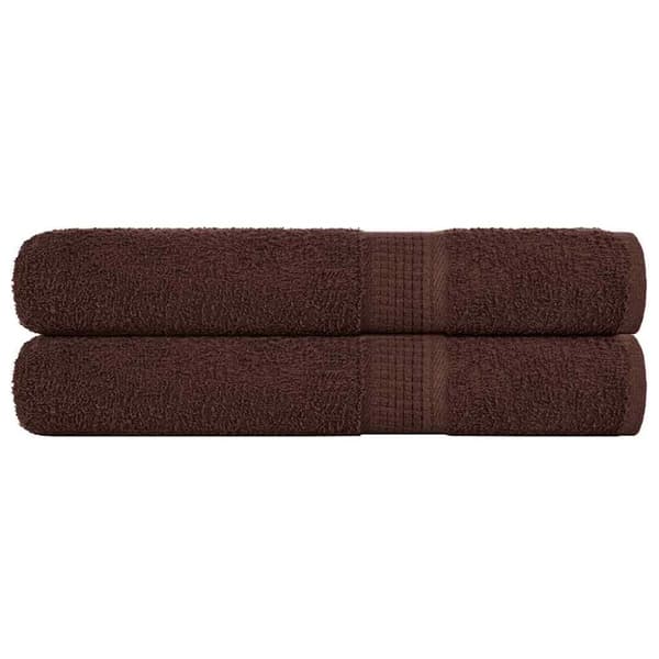 vidaXL håndklæder 2 stk. 100x200 cm 360 g/m2 100 % bomuld brun