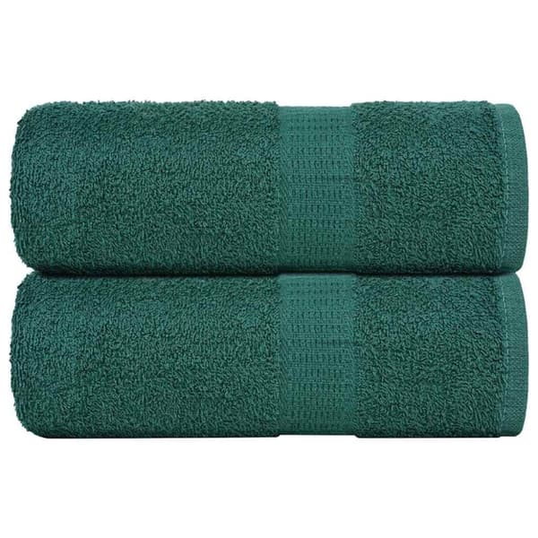 vidaXL håndklæder 2 stk. 30x30 cm 360 g/m2 100 % bomuld grøn