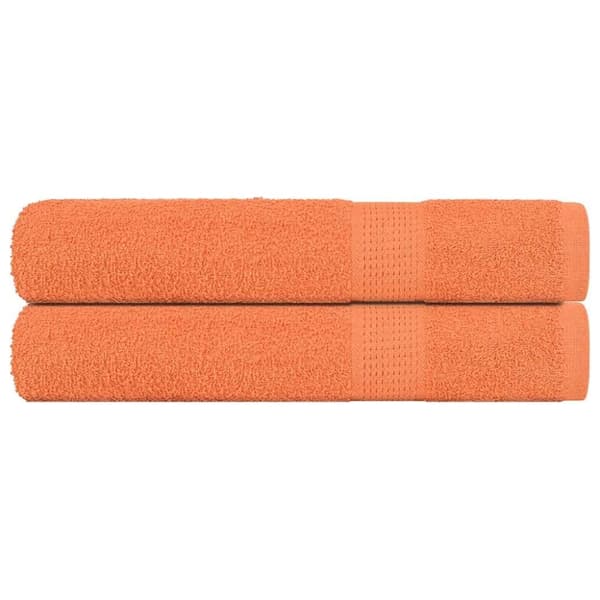 vidaXL Saunapyyhkeet 2 kpl FROGN oranssi 80x200 cm 100% puuvilla