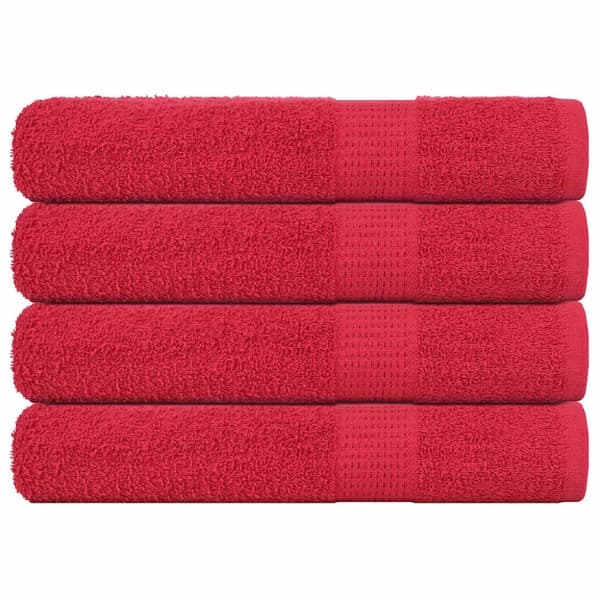 vidaXL håndklæder 4 stk. 100x200 cm 360 g/m2 100 % bomuld rød