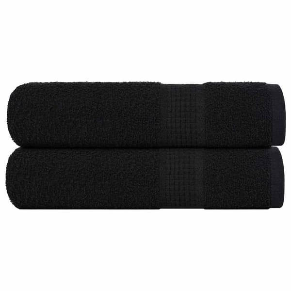 vidaXL håndklæder 2 stk. 70x140 cm 360 g/m2 100 % bomuld sort