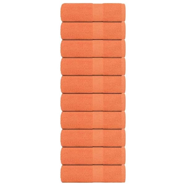 vidaXL håndklæder 10 stk. 30x30 cm 360 g/m2 100 % bomuld orange