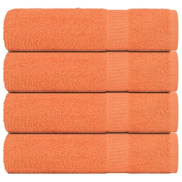 vidaXL håndklæder 4 stk. 70x140 cm 360 g/m2 100 % bomuld orange
