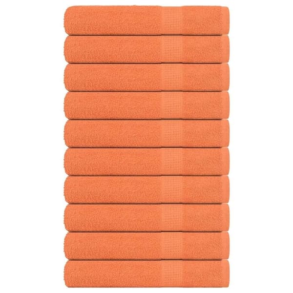 vidaXL Håndklær 10 stk oransje 100x200 cm 360 g/m² 100 % bomull