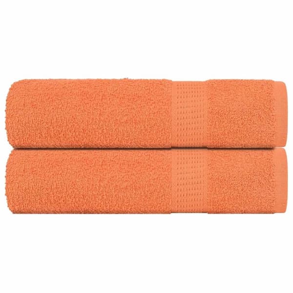vidaXL Håndklær 2 stk oransje 50x100 cm 360 g/m2 100 % bomull
