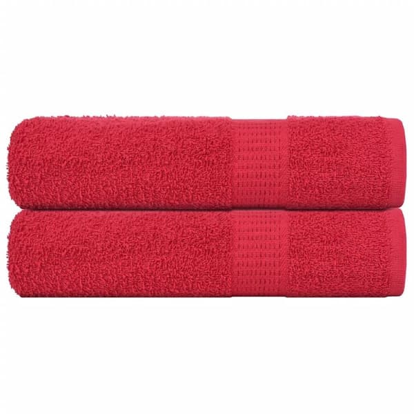 vidaXL håndklæder 2 stk. 50x100 cm 360 g/m2 100 % bomuld rød