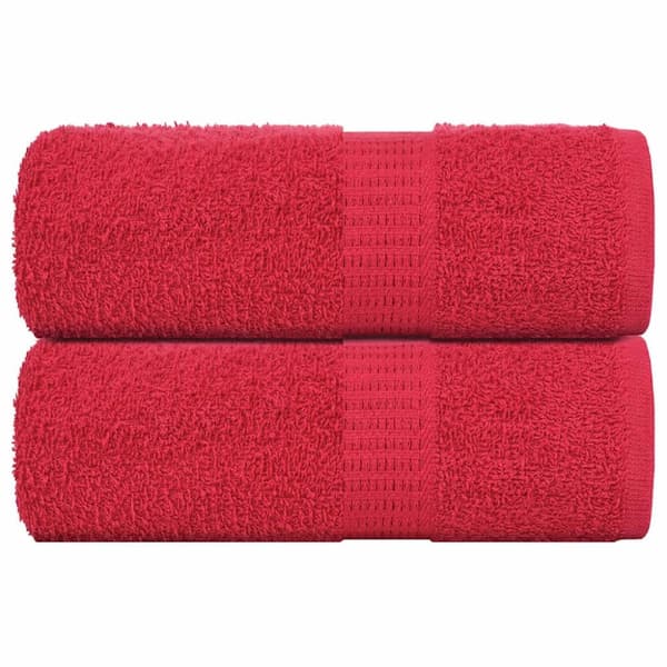 vidaXL håndklæder 2 stk. 30x30 cm 360 g/m2 100 % bomuld rød