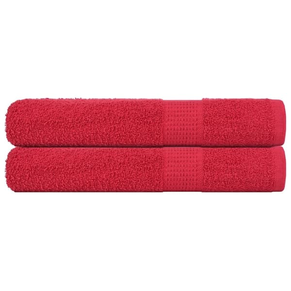 vidaXL Badstuehåndklær 2 stk rød 80x200 cm 360 g/m2 100 % bomull