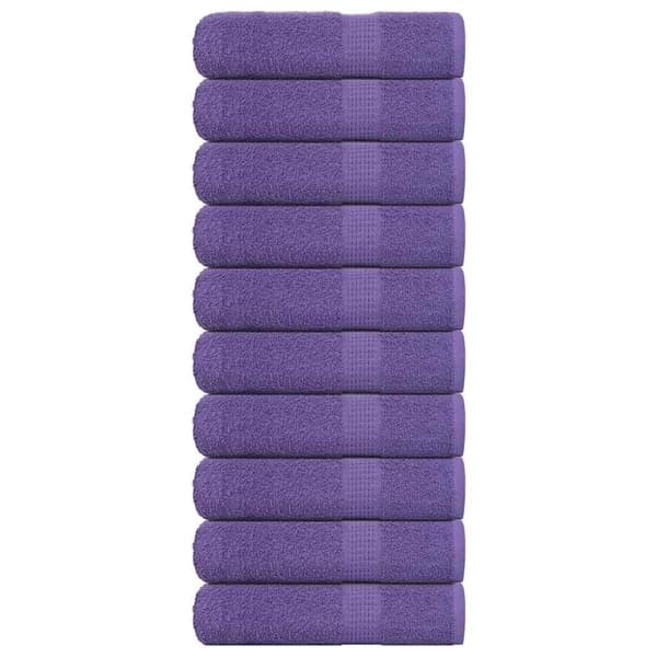 vidaXL Håndklær 10 stk lilla 50x100 cm 360 g/m2 100 % bomull