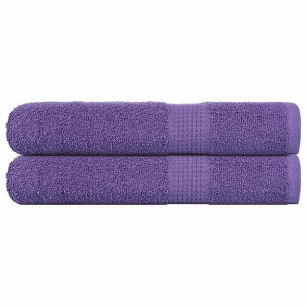 vidaXL Badstuehåndklær 2 stk lilla 80x200 cm 360 g/m2 100 % bomull