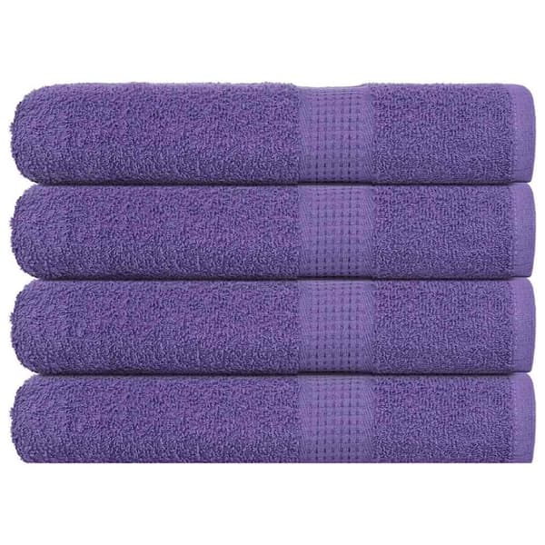 vidaXL Håndklær 4 stk lilla 100x200 cm 360 g/m² 100 % bomull