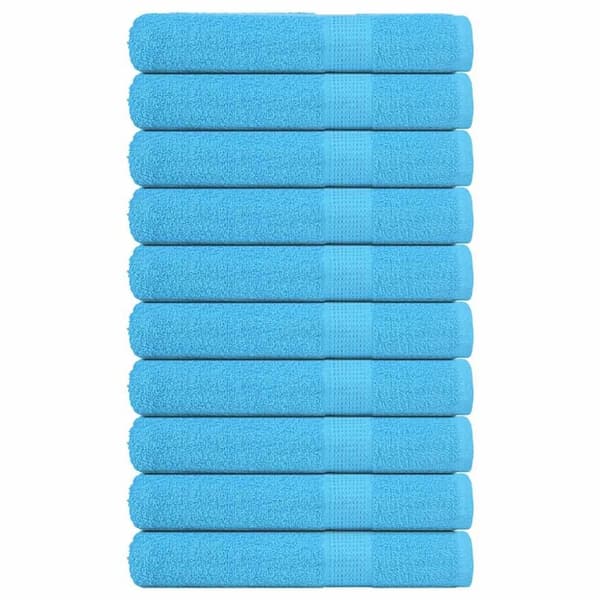 vidaXL Håndklær 10 stk turkis 100x200 cm 360 g/m² 100 % bomull
