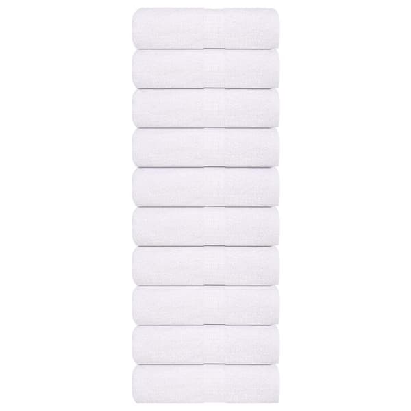 vidaXL Såpehåndklær 10 stk hvit 30x30 cm 360 g/m2 100 % bomull