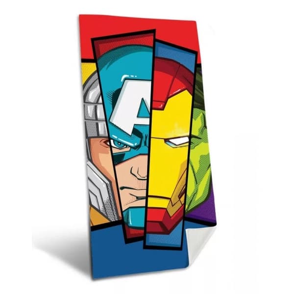 Handduk Barn Avengers 70x140cm 100% Bomull Röd