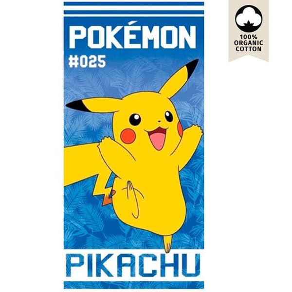 Badstrandhandduk i bomull Nintendo Pokémon Pikachu