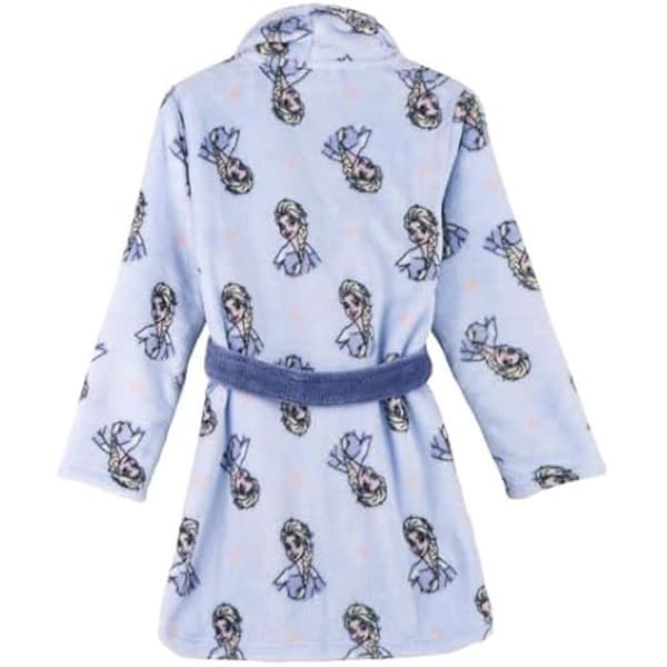Frusen barnmorgonrock - Disney - Morgonrock i korall polyester - Elsa-tryck - Bälte ingår