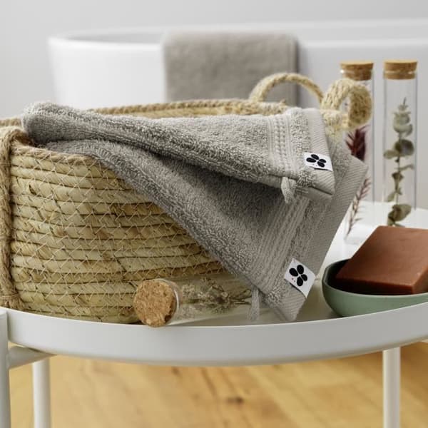 Set om 2 GARANCE handskar 100% ekologisk bomull 600 g-m² 15 x 21 cm färg Tonad jord.