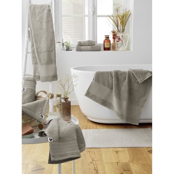 Set om 2 GARANCE handskar 100% ekologisk bomull 600 g-m² 15 x 21 cm färg Tonad jord.