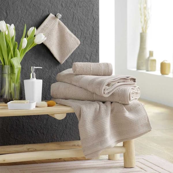 Tvättlappar - PARIS PRIX - Tendresse - 15x21cm - 100% bomull - Taupe