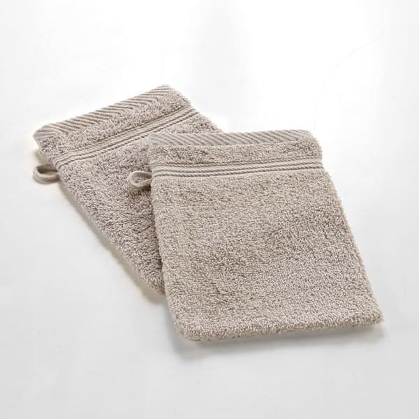 Set med 2 handdukar "Tendresse" 15x21cm Taupe