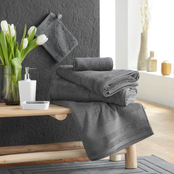 Duschhandduk "Tendresse" 70x130cm Anthracite