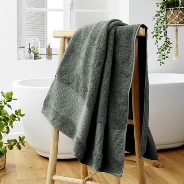 Badhandduk GARANCE 100% ekologisk bomull 600 g-m² 70 x 130 cm färg Romarin