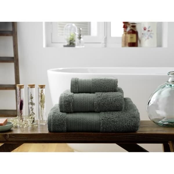 Badhandduk GARANCE 100% ekologisk bomull 600 g-m² 70 x 130 cm färg Romarin