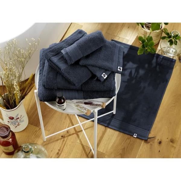 Gästhandduk GARANCE 100% ekologisk bomull 600 g-m² 30 x 50 cm färg Minuit