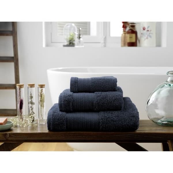 Maxi badhandduk GARANCE 100% ekologisk bomull 600 g-m² 90 x 150 cm färg Minuit