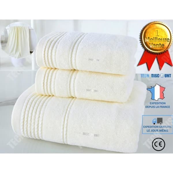 TD® Badhandduksset 3-delat lakan Bomull Absorberande Mjukhet God kvalitet Klar mikrofiber Torrtorkduk för badrum