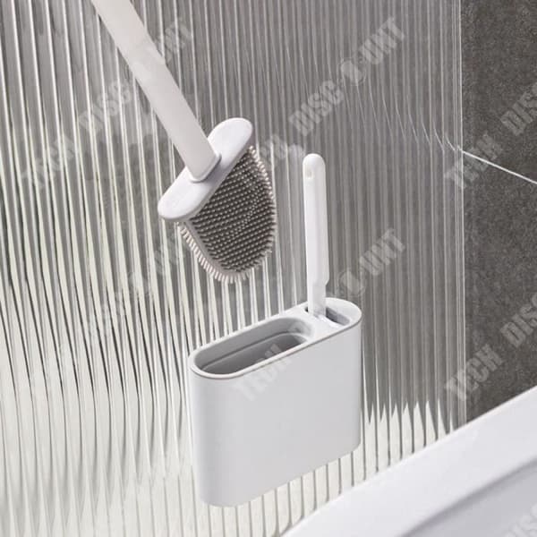 TD® Toalettborstsats 13 x 4 x 36 cm Designad med lock Installationsfri rengöring Kraftigt rengöringsmedel Separat bas