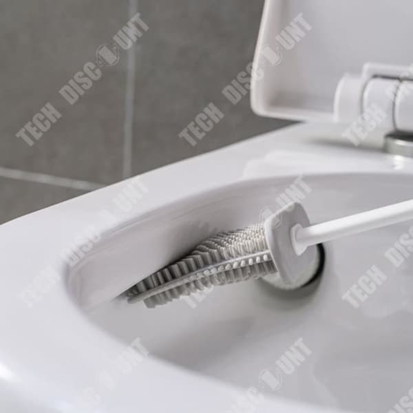 TD® Toalettborstsats 13 x 4 x 36 cm Designad med lock Installationsfri rengöring Kraftigt rengöringsmedel Separat bas