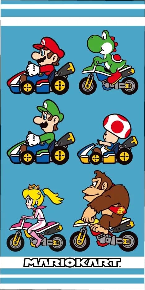 Badhandduk Mariokart Super mario 70X140cm 100% bomull