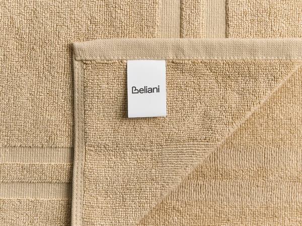 Sett med 9 Håndklær Sand Beige Bomull Lav Vridning Gjestehåndklær