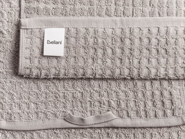 Håndklæder Beige bomuld Low Twist gæstehåndklæder og bademåtte Sæt med 9
