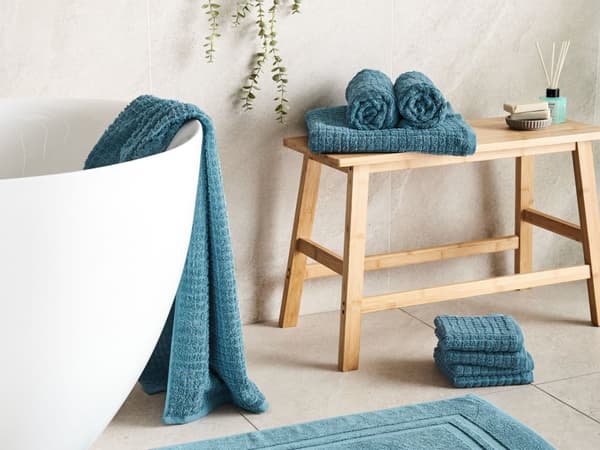 Håndklæder Beige bomuld Low Twist gæstehåndklæder og bademåtte Sæt med 9