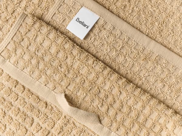 Håndklæder Beige bomuld Low Twist gæstehåndklæder og bademåtte Sæt med 9