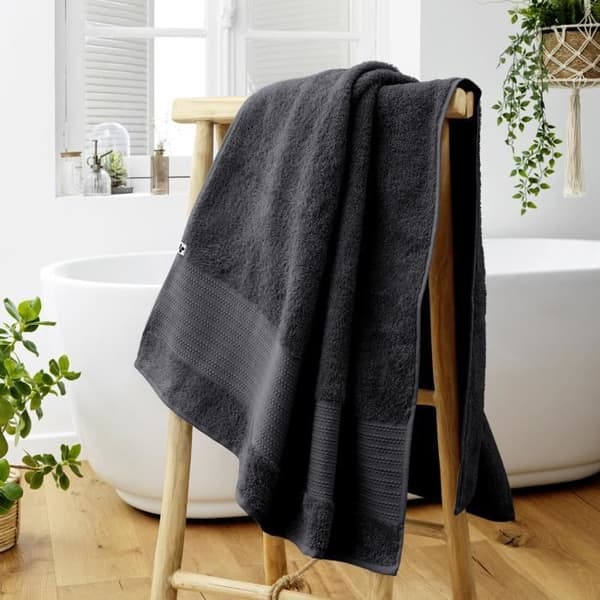 Maxi badhandduk GARANCE 100% ekologisk bomull 600 g-m² 90 x 150 cm färg Storm.